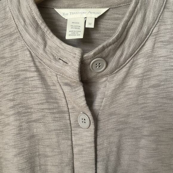 The‎ Territory Ahead Women's Sz Medium Tan Button Front utility Coat Jacket - Picture 6 of 9